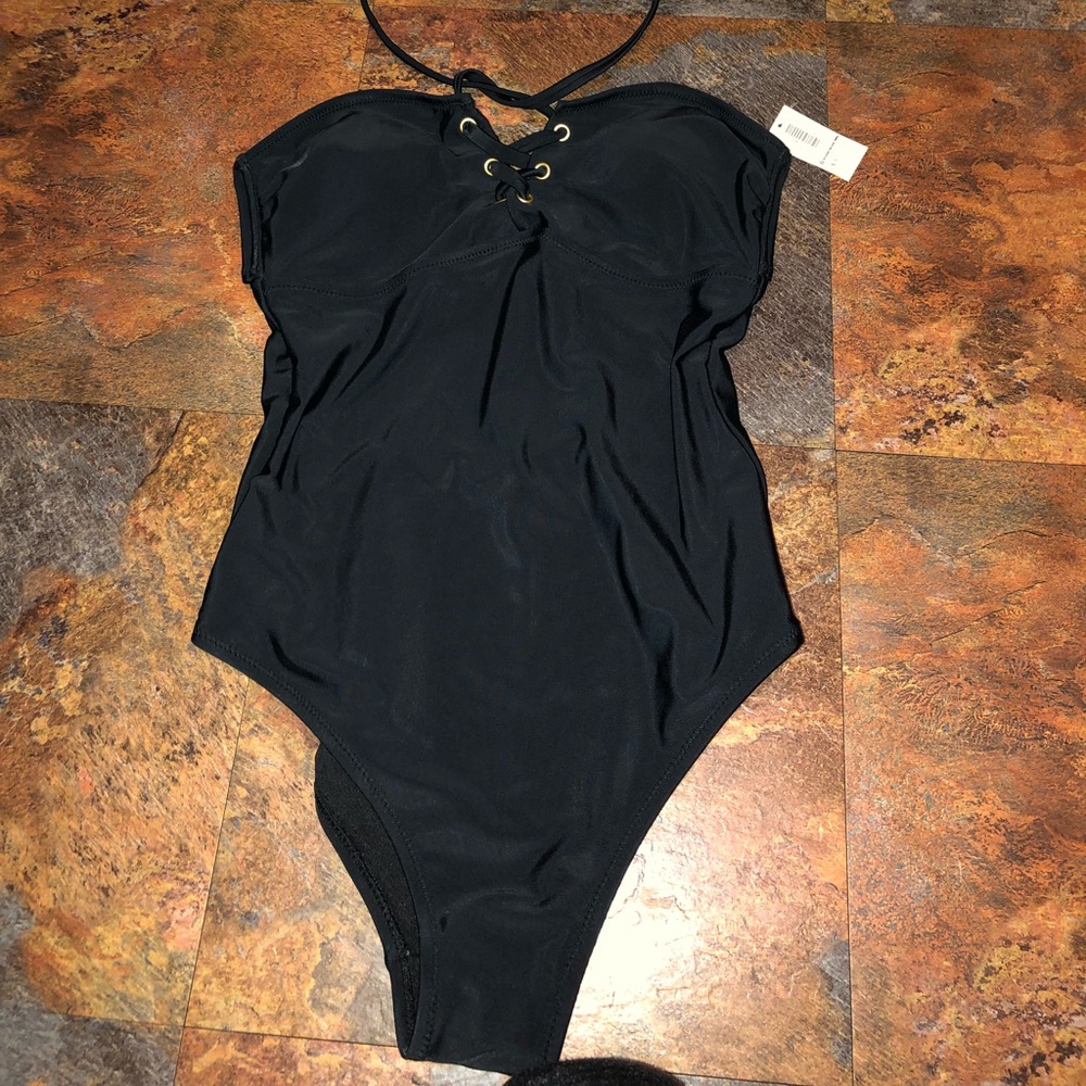 OLD NAVY Black tie up one piece